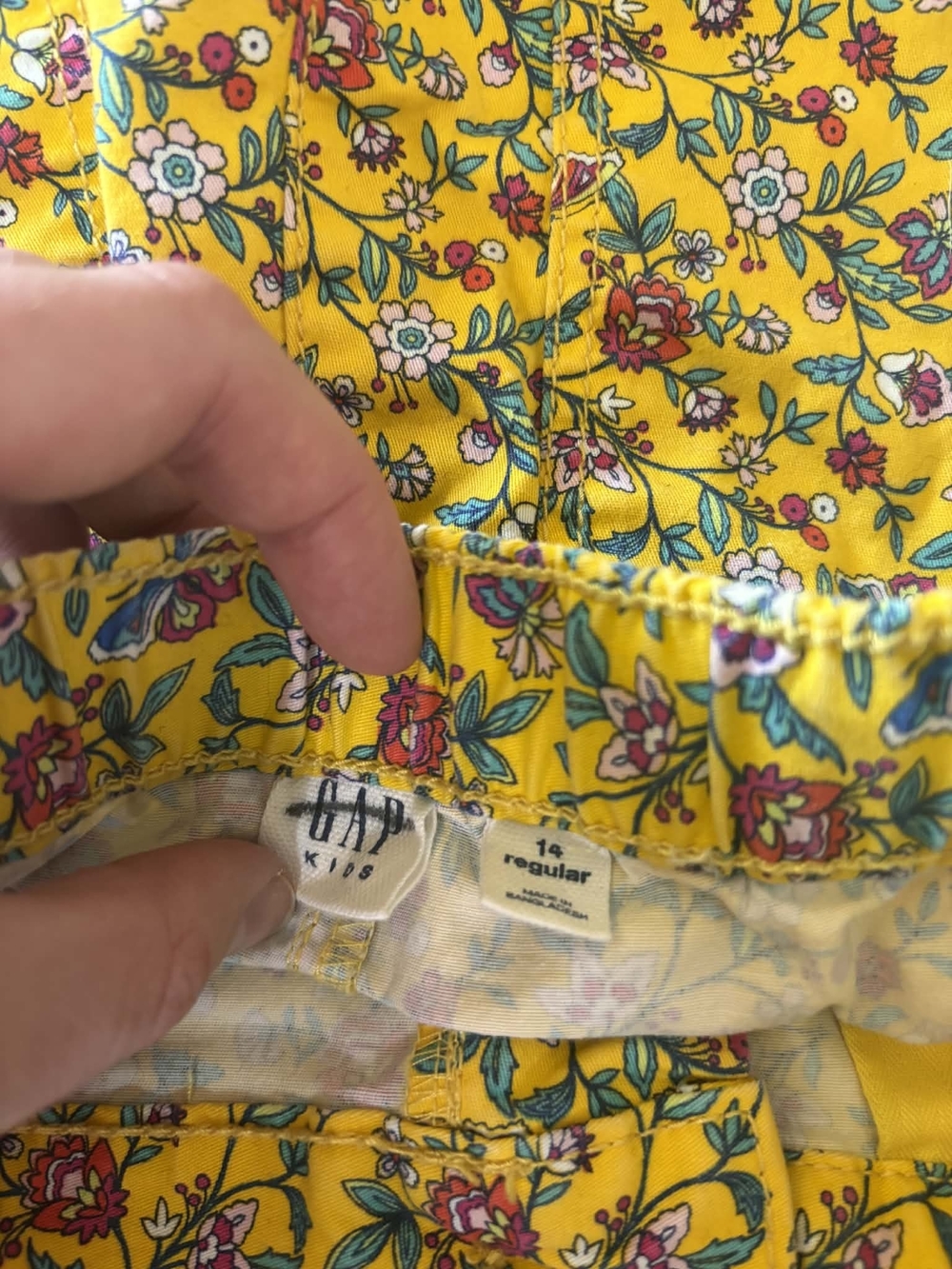 GAP Kids Yellow Floral Shorts